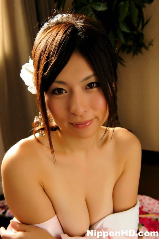 Japanese solo girl slips off her robe to reveal her nice boobs in white socks - #6