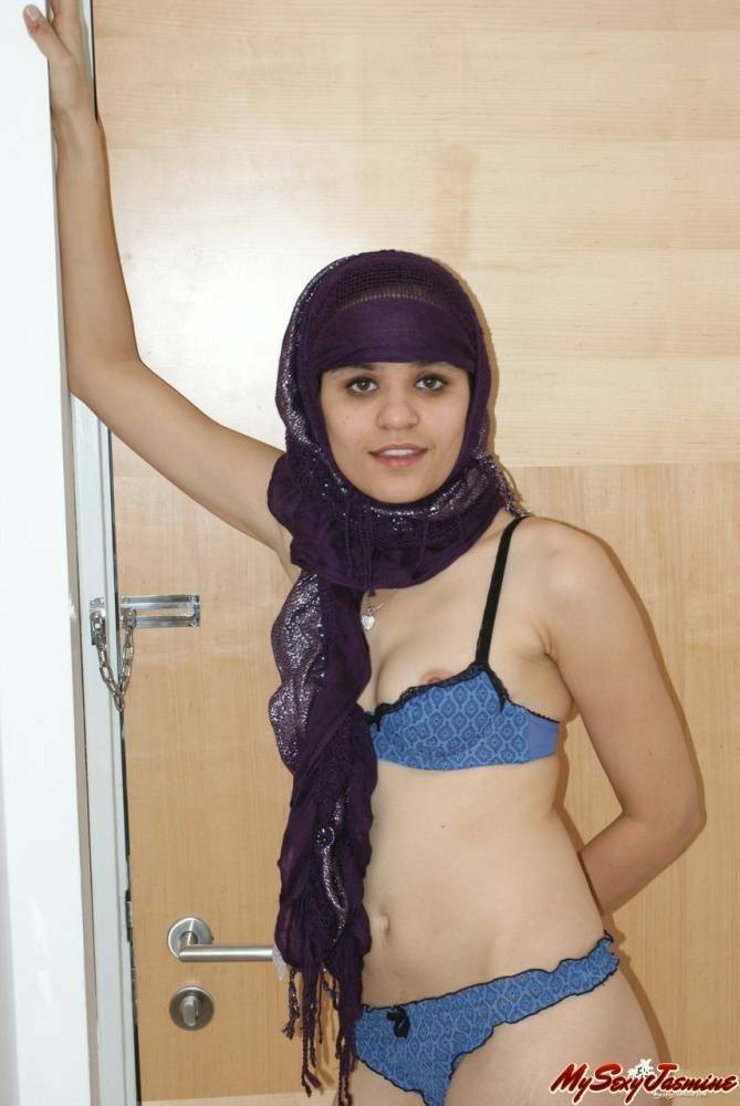 Indian solo girl strips down to a thong while in her bathroom - #13