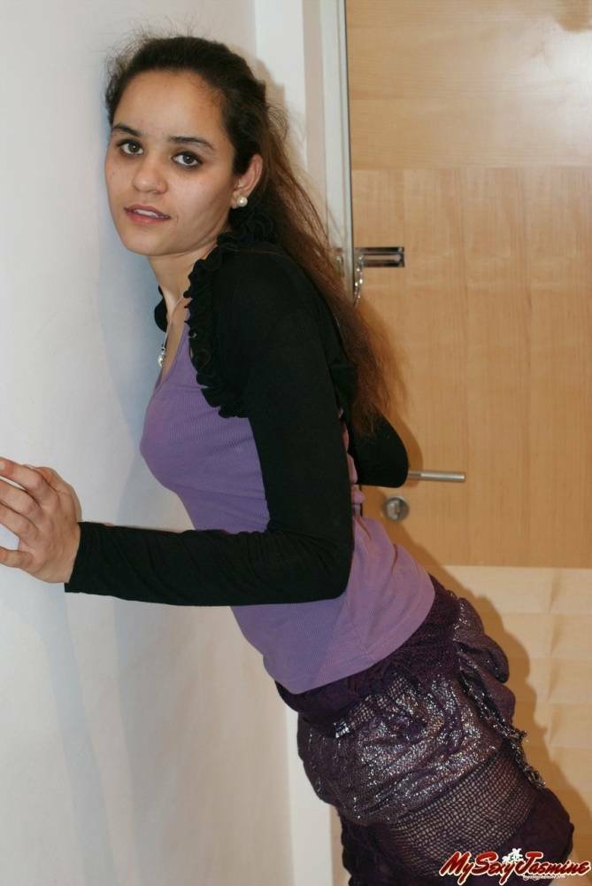 Indian solo girl strips down to a thong while in her bathroom - #2