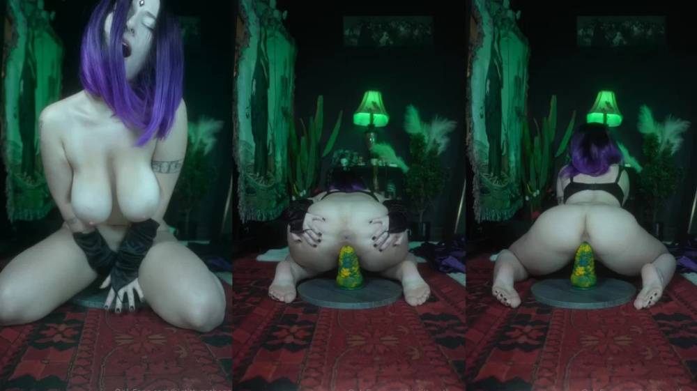 Bigtittygothegg Raven Tentacle Dildo Riding Porn Video - #3