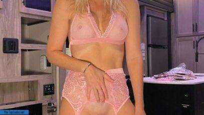 Vicky Stark Pink Lingerie Fingering PPV Onlyfans Set Leaked nude on picsfans.one