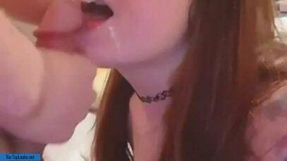 That lick and smiles shows how much she truly loves cum on picsfans.one