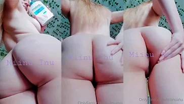 Miinu Inu Ass Lotion Massage Tease Video on picsfans.one